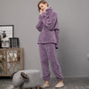 Women's Pajama Set Warm Soft Loungewear Nightwear 2-Piece Tops & Pants
