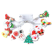 10/20 LEDs String Light Xmas Tree Snowman Santa Claus String Lights