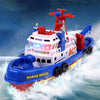 Musical Light Up Not RC Water Spray Children Fireboat Toy