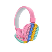 Head-Mounted Foldable Children Cute Rainbow Bluetooth Stereo Headset