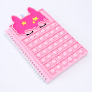 A5 Office & School Unicorn Silicone Handbook Fashion Push Bubbles Notebook