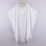 Summer Women Bikini Crochet Tunics Fringe Robe Cover-ups