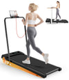 HomeFitnessCode Folding Treadmill with Incline,Walking Pad 2.5HP Under Desk Treadmills for Home,1-8km/h Speed Range,LED Display & Remote Control