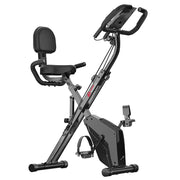 Foldable Exercise Bike Fitness Bike 2-in-1 Upright and Recumbent Bike (New Version)