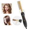 Hot Comb 2-in-1 Electric Hair Straightener Curling Iron for Wet and Dry Hair