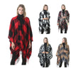 Women's Winter Warm Oversized Blanket Sweater Plaid Shawl