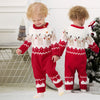 Newborn Baby Christmas Sweater Jumpsuit Toddler Reindeer Long Sleeve Knit Romper