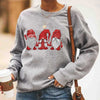 Women's Santa Claus Graphic Long Sleeve Pullover Sweater