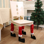 4 Pieces Santa Table Chair Legs Cover Christmas Furniture Leg Caps