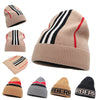 Winter Striped Fashion Letter Windproof Warm Knitted Hat