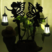 2PCS Fairy Statue Solar Angel Garden Lantern Bouquet Decoration
