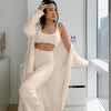 Women Autumn Winter Tank Top and Trousers Sleepwear Suit