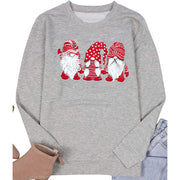 Women's Santa Claus Graphic Long Sleeve Pullover Sweater