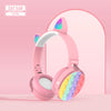 Cute Cat Ears Bluetooth LED Wireless Headphones with Microphone Control