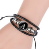 Dome Braided Fashion A-Z 26 Letters English Leather Bracelet