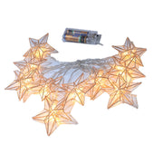 LED Wrought Iron Battery Operated Star String Lights