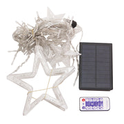LED Solar Star Curtain String Light for Christmas Decoration