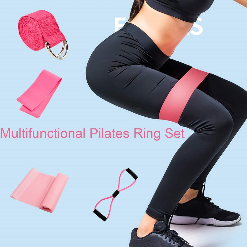 5 Pieces Pilates Ring Set Home Yoga Magic Circle Workouts Kit –  ArmadaDeals-UK
