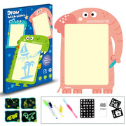 Kids A3 Luminous Drawing Board Magic Dinosaur Drawing Tablet Toy Gift