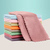 10Pcs Kitchen Rags Fish Scale Grid Cleaning Anti-grease Wipe Cloth