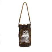 Tree Stump Owl Courtyard Garden Solar Hanging Chandelier