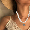Natural Stone Neckalce Irregular Beads Charm Pendant for Women