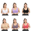 Women's Plus Size Mesh Breathable Comfy Gathered Sports Bra