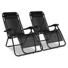 Set of 2 Folding Recliner Garden Leisure Beach Chair with Headrest for Garden Outdoor Camping