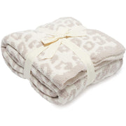 Winter Warm Soft Microfiber Fluffy Leopard Print Blanket