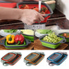 2pcs Kitchen Square Foldable Fruit Vegetable Drain Washing Basket