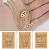 3Pcs/Set 12 Constellation Gold Silver Necklace Fashion Jewelry Birthday Gift