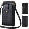 Fashion Ladies Crocodile Pattern One-Shoulder Crossbody Cellphone Bag