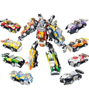 Racing Toys DIY Small Particle 8-in-1 Combination Mech Building Blocks