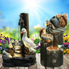 Solar LED Garden Squirrel Duck Resin Statue Animal Figurine Garden Ornaments