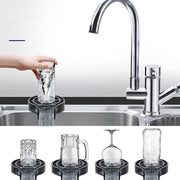 Kitchen Sink Faucet Automatic Cup Washer Home Bar Glass Quick Rinser
