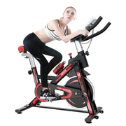 Exercise Bike Indoor Cycling Stationary Bike with LCD Display & Adjustable Resistance