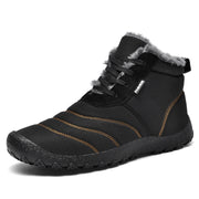 Men's Walking Warm Comfortable Snow Boots Non-Slip Flat Casual Slip On Boots