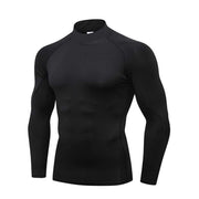 Men's High Collar Quick-drying Long Sleeve Sport Top