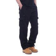 Men's Casual Loose Elastic Waist Multi Pocket Trousers