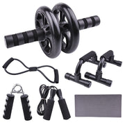 7PCS Abdominal Wheel Roller Set Full Body Core Workout Equipment