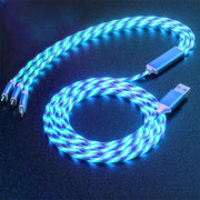 1.2m Luminous Car Streamer Data Cable Line for iOS Android Type-C