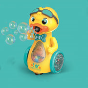Kids Electric Cartoon Duck Bubble Maker Machine Toy