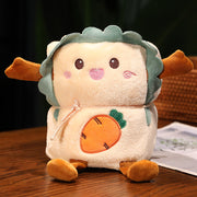 Cartoon Toast Nap Bread Flannel Blanket Air Conditioning Single Storable Blanket