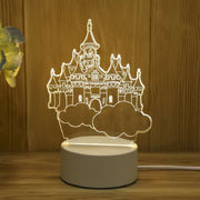 Creative Cute Cartoon USB 3D Night Light for Home Decoration