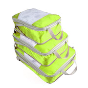 3PCS Travel Compressible Ziplock Mesh Nylon Storage Bags Set