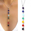 7 Women Chakra Gem Stone Beads Pendant Necklace