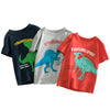 Summer Children Dinosaur Cartoon Round Neck Short Sleeve T-Shirts