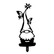 Garden Metal Gnomes Silhouette Statues Christmas Gnome Decorative Signs