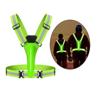 LED Night Running USB Rechargeable Adjustable Reflective Vest