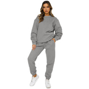 Autumn and Winter Round Neck Pullover Women's Fashion Casual Sweatshirt Set